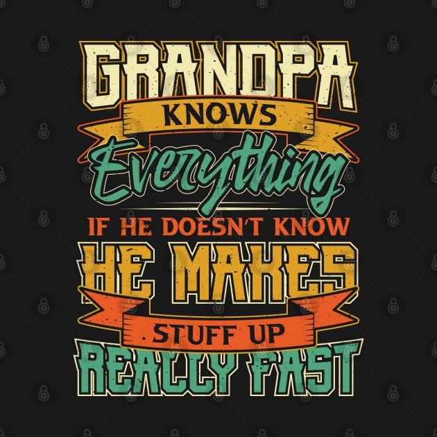 Grandpa Fathers Day Grandpa Knows Everything by aneisha