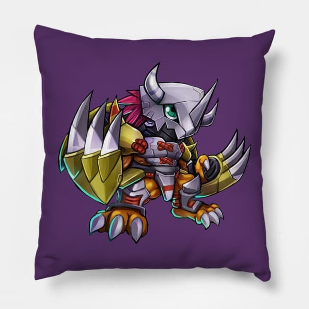 Wargreymon Pillow by mprokolo corgi