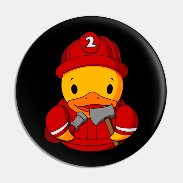 Fireman Rubber Duck Pin by Alisha Ober Designs
