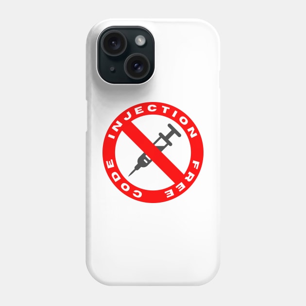 Secure Coding Injection Free Code Badge Phone Case by FSEstyle