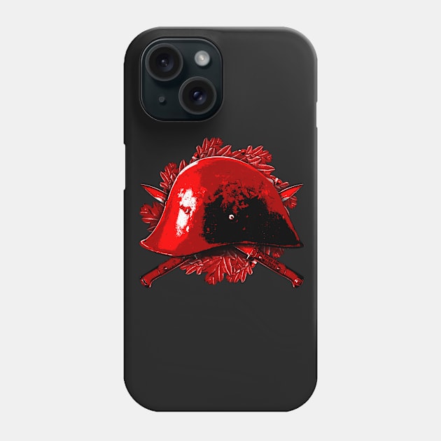 Helmet and bayonets Phone Case by relicsandmilitaria