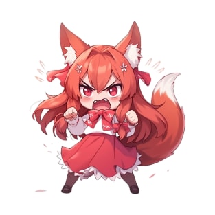 chibi fox girl angry T-Shirt