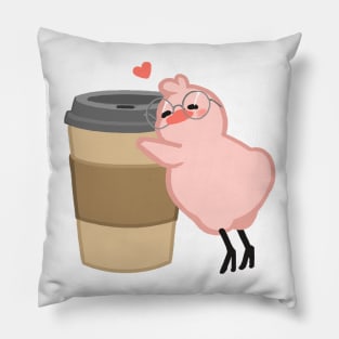 Coffee Hug Birdblob Pillow