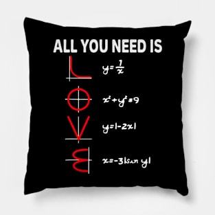 Funny Love Math Teacher Pillow