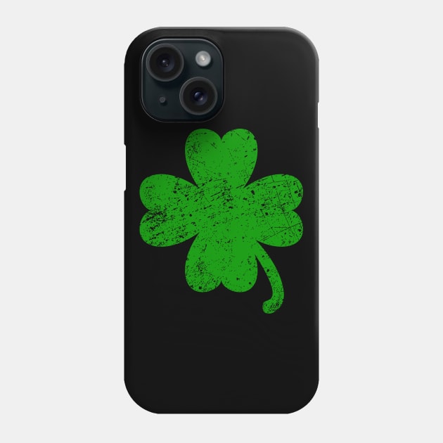 Vintage Style Distress Lucky Irish Green Shamrock Pride tee Phone Case by CMDesign