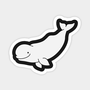 Cartoon Beluga Whale Magnet