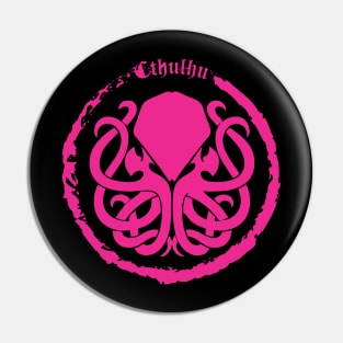 Cthulhu Logo Pink Pin