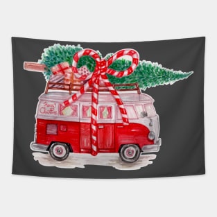 funny truck for christmas Tapestry