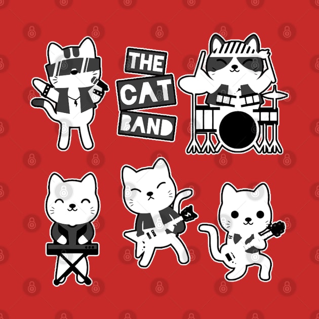 Funny Animals Band Of Cats Musician by thexsurgent