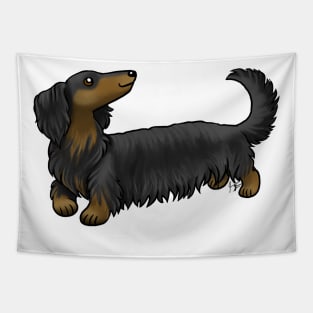 Dog - Long Haired Dachshund - Black and Tan Tapestry