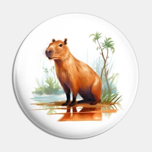 I Love Capybaras Pin