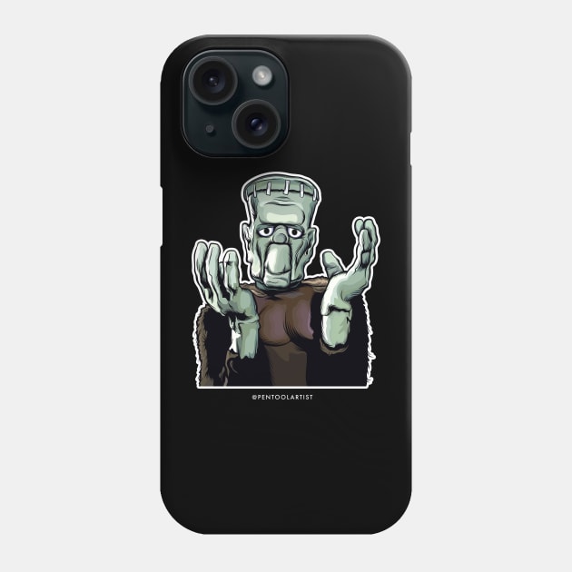 Mad Monster Frankie Phone Case by pentoolarts