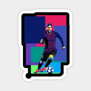 Lionel messi in wpap pop art design Magnet