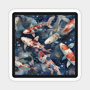 Watercolor Koi pattern Magnet