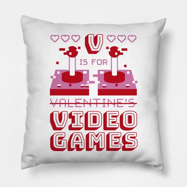 V is for Video games pixel art Pillow by XYDstore