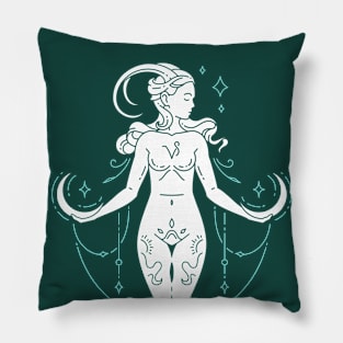 Vintage Capricorn Goddess Zodiac Symbol // Proud Capricorn Horoscope Sign Astrology Pillow