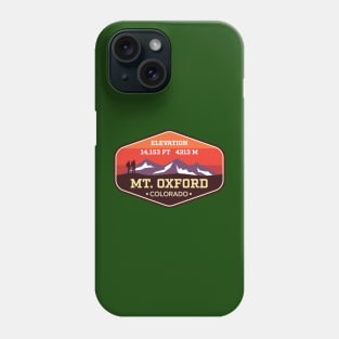 Mt Oxford Colorado 14ers Mountain Climbing Badge Mount Phone Case