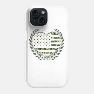 Camo Flag Hearth Desert Veteran US Design Phone Case