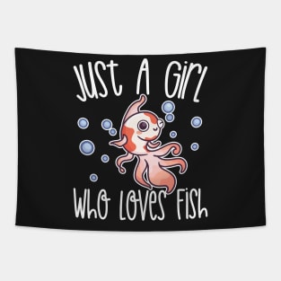 Just A Girl Who Loves Fish Gift product Tapestry