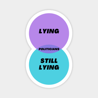 Venn Diagram: Politicians lying and still lying Magnet