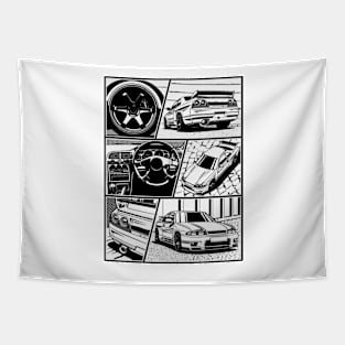 Vintage Race Car Tapestry