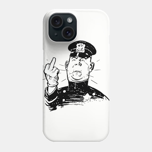 Policemen show middlefinger Phone Case by shirtsandmore4you