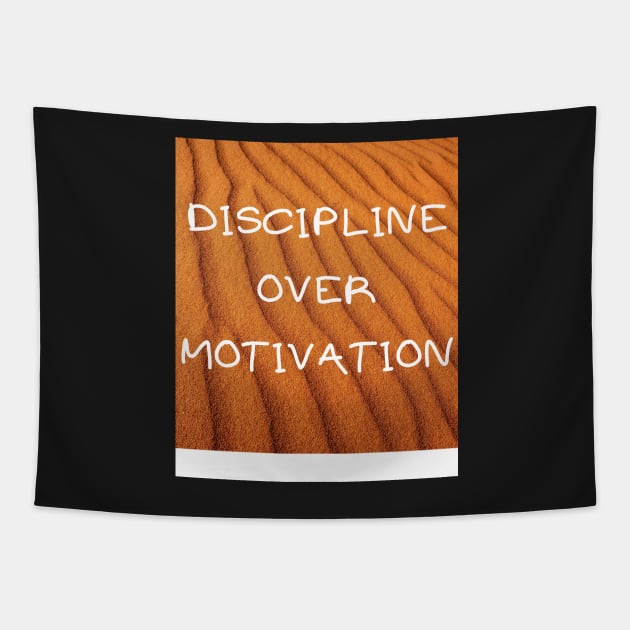 DISCIPLINE OVER MOTIVATION Tapestry by IOANNISSKEVAS