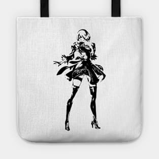 Weathered 2B Nier Automata Tote