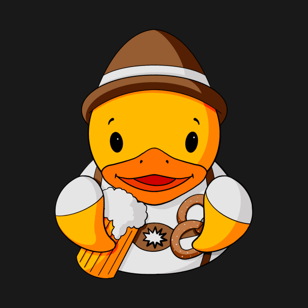 Male Oktoberfest Rubber Duck by Alisha Ober Designs