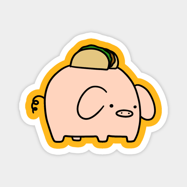 Taco Pig Magnet by saradaboru