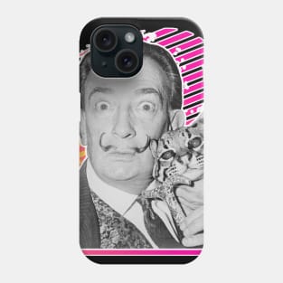 Funny Man With a Moustache and Wild Cat Phone Case