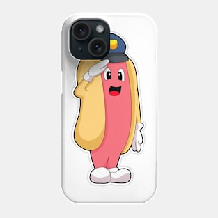 Hotdog Cop Police hat Police Phone Case