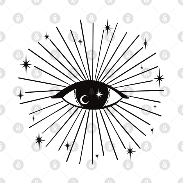 Magic Evil Eye (black version) by MadelaneWolf 