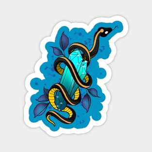 Snake with Crystals Magnet
