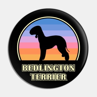 Bedlington Terrier Vintage Sunset Dog Pin