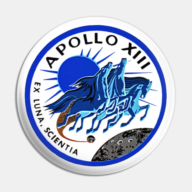 Apollo 13 Nasa Retro Logo Pin by Lunar Lens