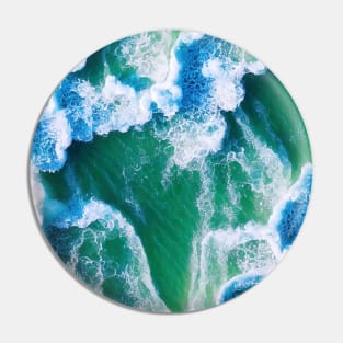 Ocean waves, top view, seamless pattern Pin