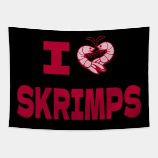 Shrimp I Love Skrimps Tapestry