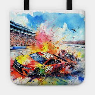 Artistic illustration of stock car racing Tote