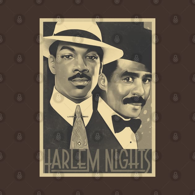 retro art (exlusive) brown cream harlem night by oeyadrawingshop