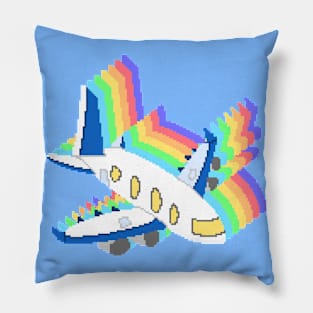 Rainbow Plane Pillow