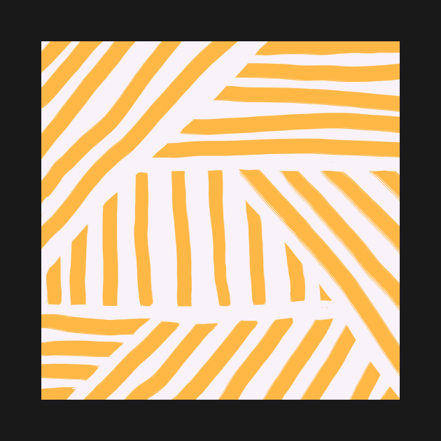 bright sunshine yellow abstract stripes by SunwaveStickers