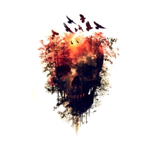 Skull Double Exposure T-Shirt