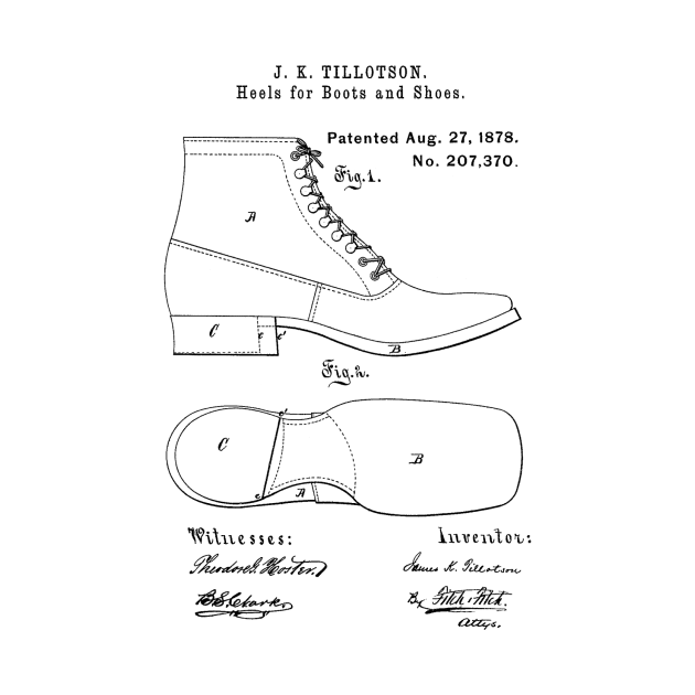 Vintage 'Heels for Boots & Shoes" Patent Art c1878 by SheckMastaFlex