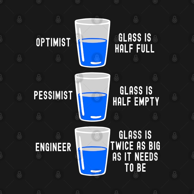 Engineer Glass Half Full Half Empty Funny Engineering Quotes by merchlovers