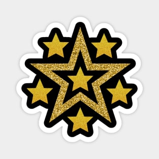 Gold stars pattern Magnet