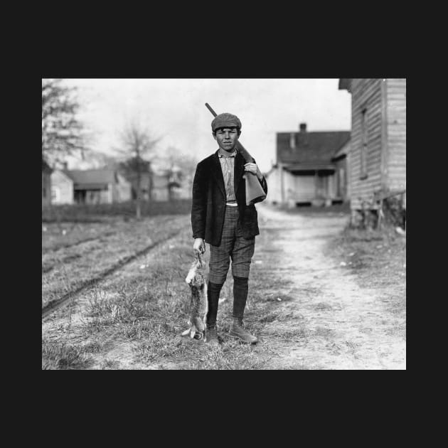 Rabbit Hunting, 1908. Vintage Photo by historyphoto