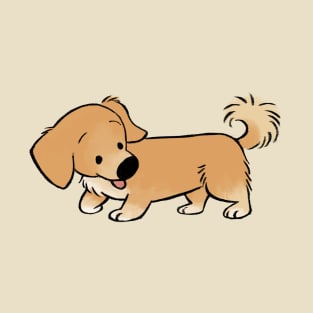 Dachshund Series (cream long haired) T-Shirt