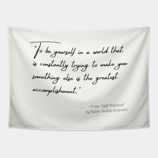 A Quote about Individuality from "Self-Reliance" by Ralph Waldo Emerson Tapestry