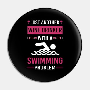 Wine Drinker Swimming Swim Swimmer Pin